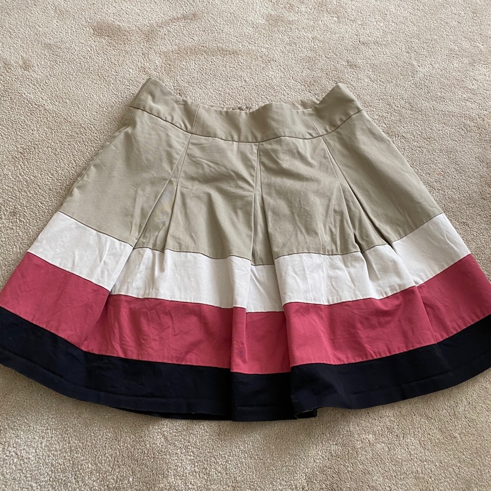 The Limited pleated color block skirt